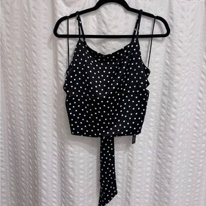 House of Harlow 1960 Black & White Polka Dot Tie Cami